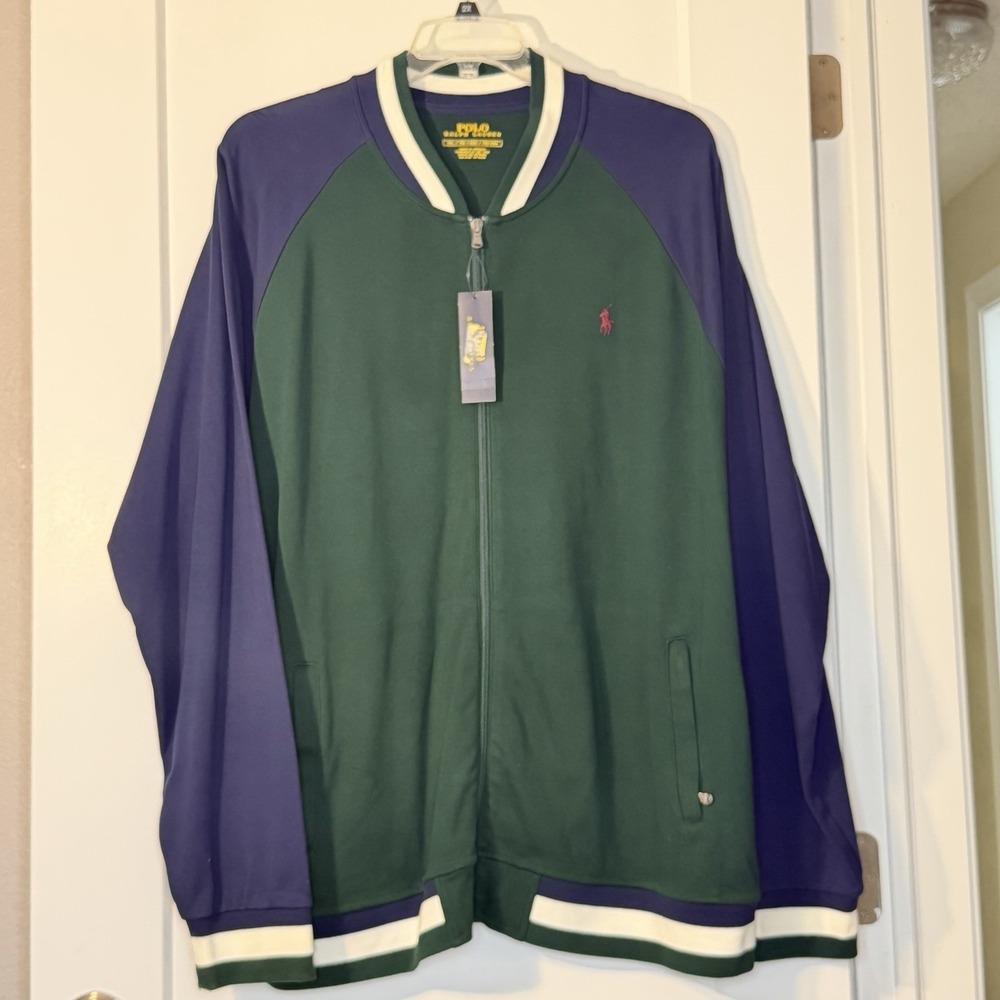 NWT Polo Ralph Lauren Men's 2XL Varsity Full Zip Colorblock Track Jacket college